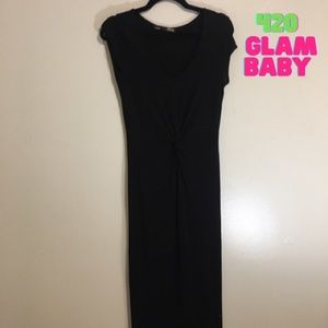 Black Short Sleeve Maxi Dreas